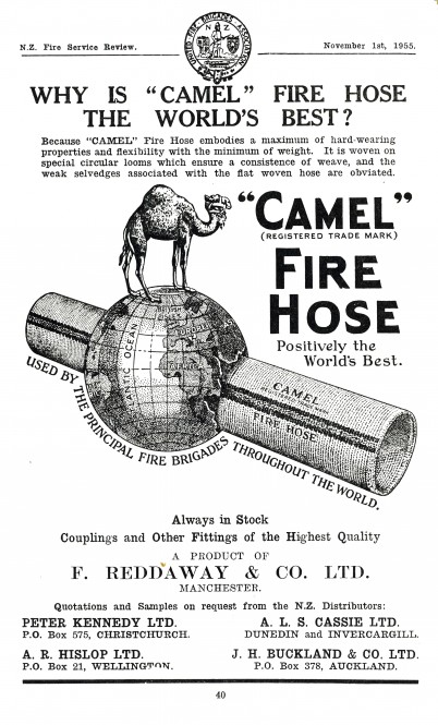 UFBA old Camel fire hose advert in annual